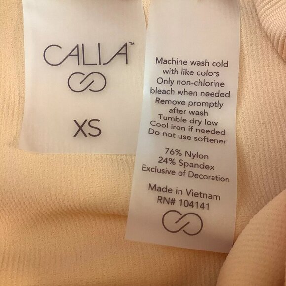 NWT Calia Essential High-Rise 7/8 Rib Tight Legging Womens Size XS Apricot Wash - Picture 4 of 9